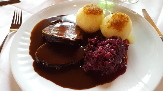Sauerbraten with red Cabbage and Potato Dumplings